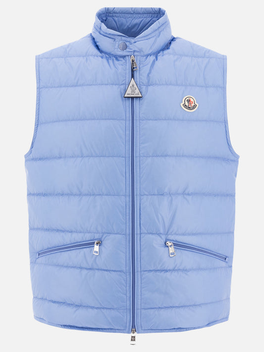 Vest jackets Logo  Light blue - Moncler Men | PLP | VIETTI Online Store 
