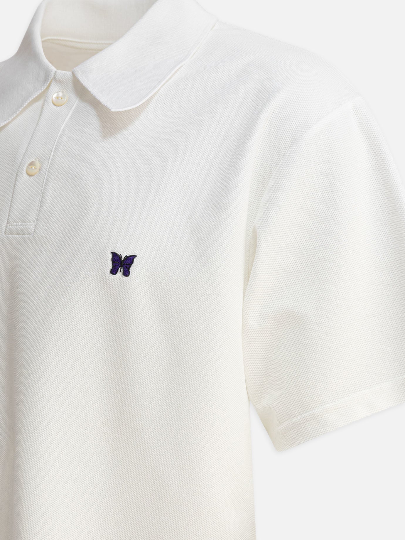 Polo con bottoni Logo  Bianco - Needles Uomo | PDP | VIETTI Online Store | thumbnail_4