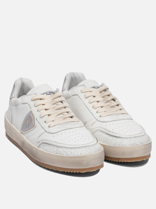 Sneaker basse 80% sheep leather 10% calf leather 10% goat leather - 100% poliurethane thermoplastic  Bianco - Philippe Model Paris Donna | PLP | VIETTI Online Store | 2
