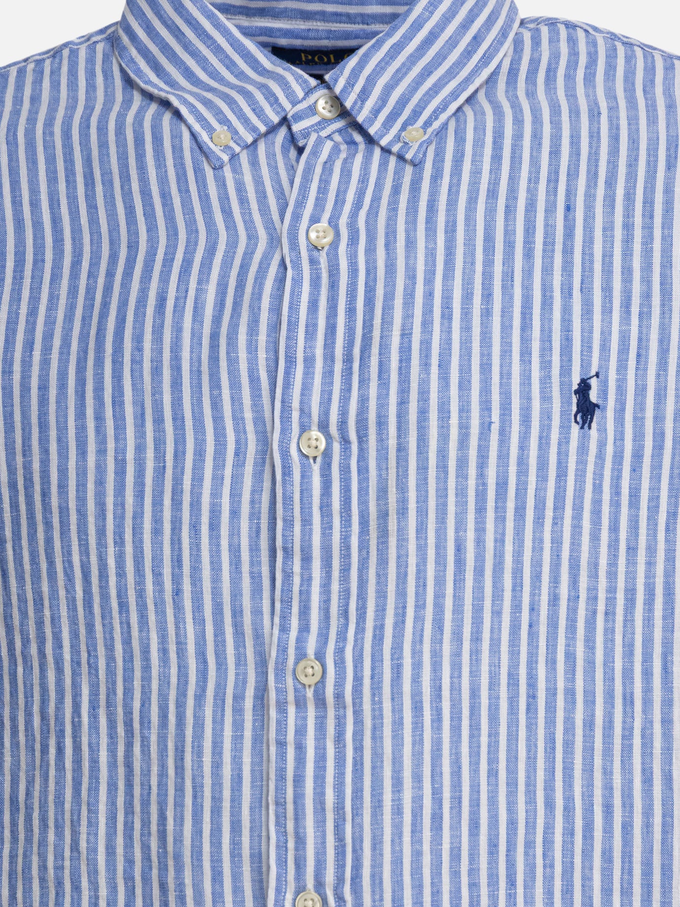 Polo Ralph Lauren Camicia in lino a righe 16902239_S Blue thumbnail_3