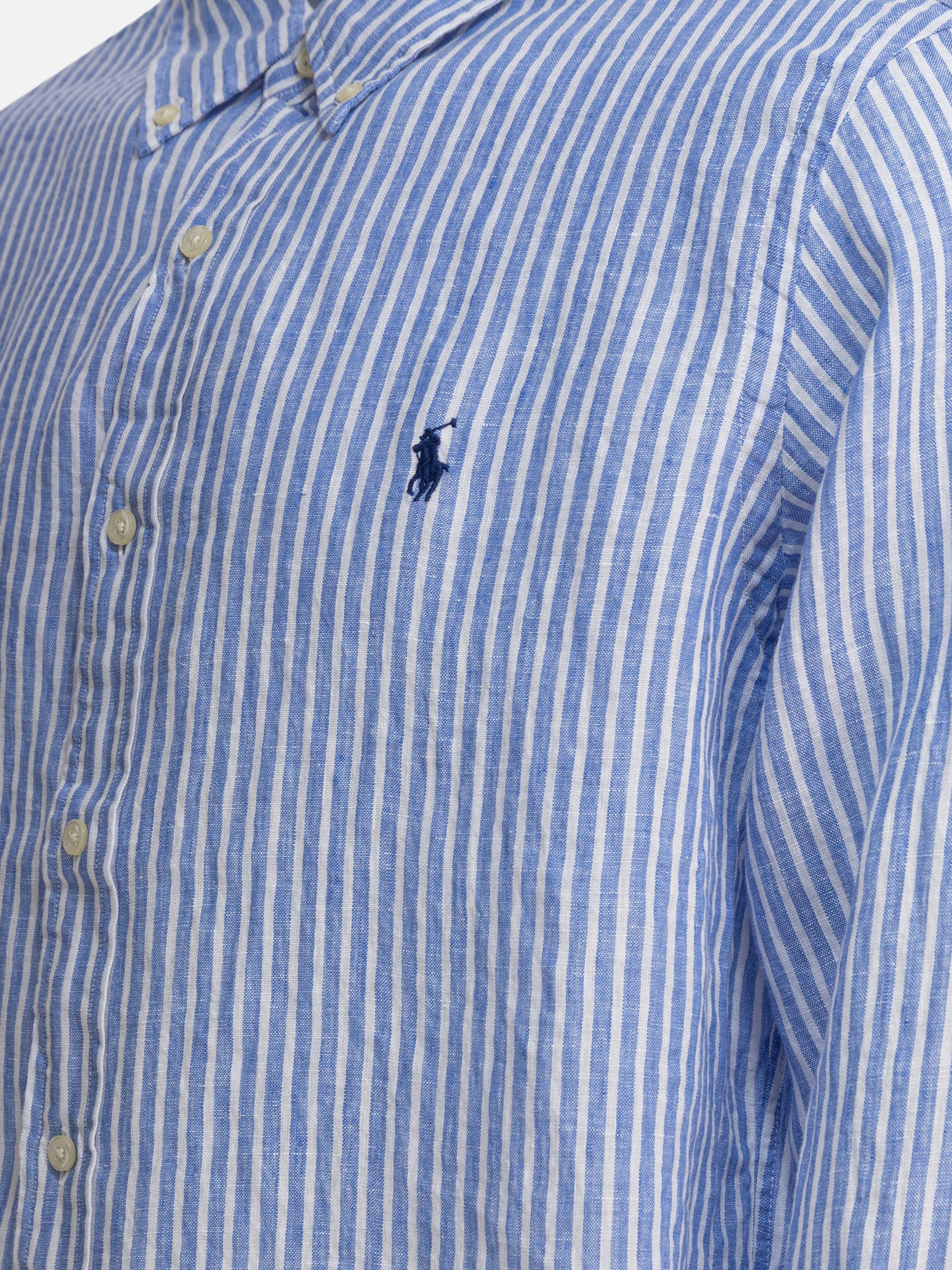 Polo Ralph Lauren Camicia in lino a righe 16902239_S Blue thumbnail_4