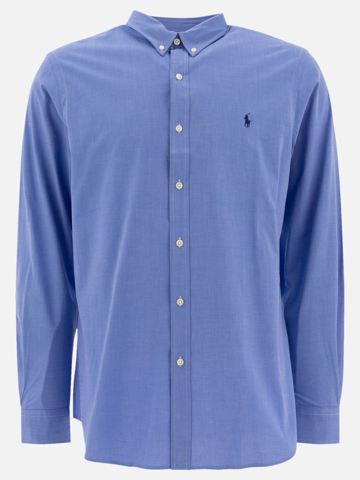 Polo Ralph Lauren Slim-fit stretch fil-à-fil shirt 13059625_S Blue thumbnail_1
