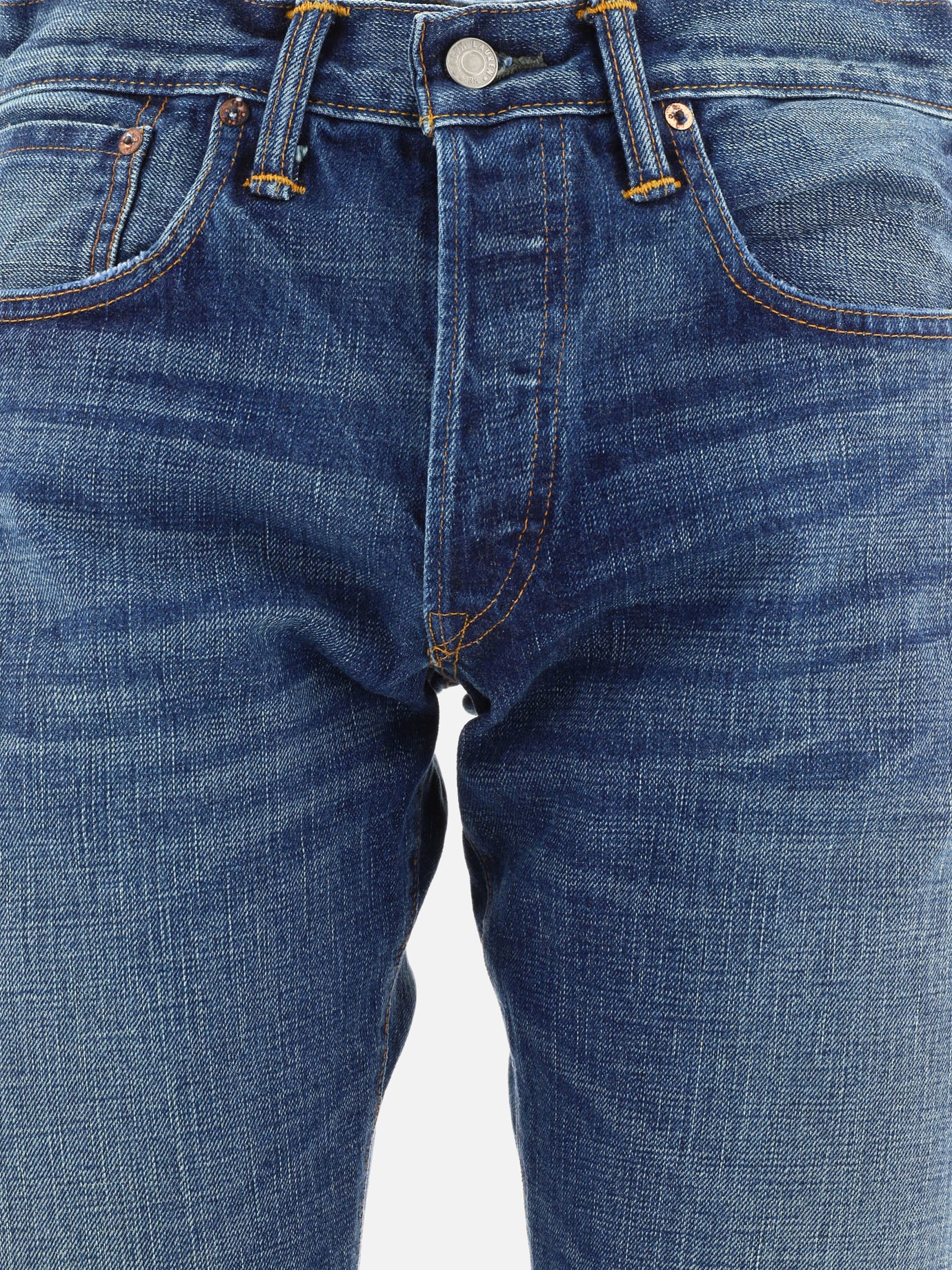 Straight-leg jeans Solid colour  Blue - RRL by Ralph Lauren Men | PDP | VIETTI Online Store | thumbnail_3
