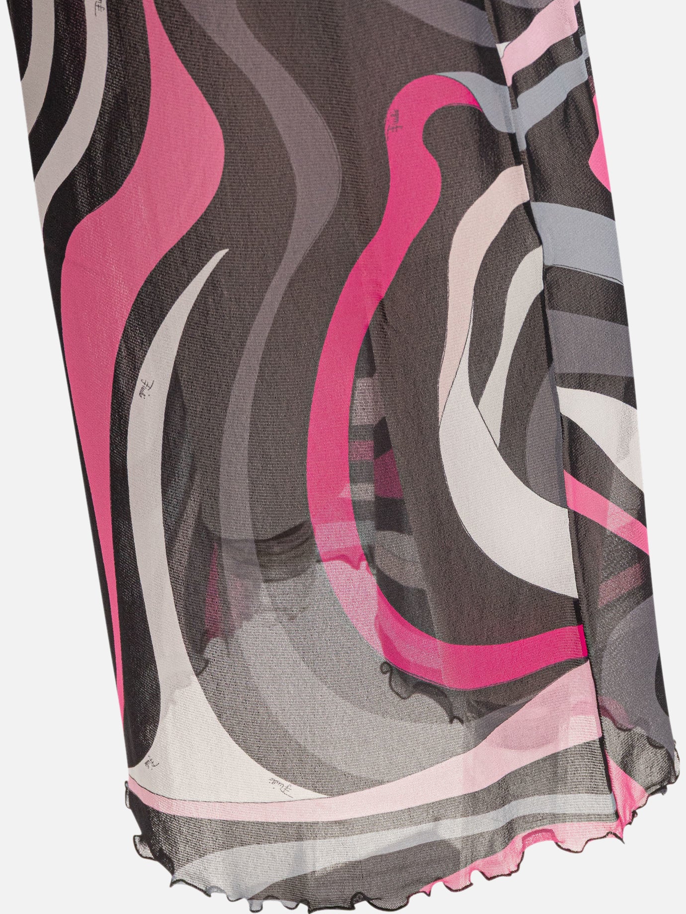 Pucci Marmo print tulle long dress 19125849_44 Pink thumbnail_4