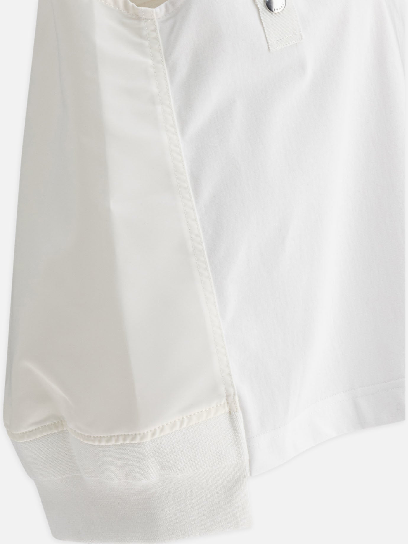 Sacai Canotta in jersey di cotone e twill di nylon 18331646_1 White thumbnail_4
