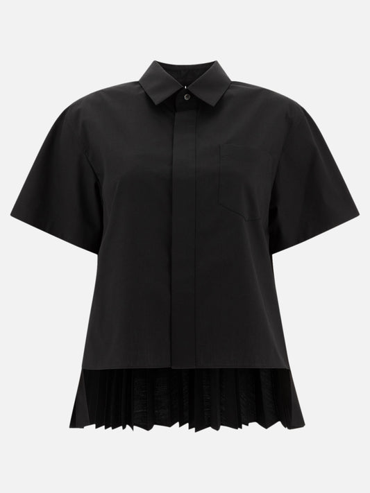 Sacai Camicia in popeline di cotone 10435174_1 Black 1
