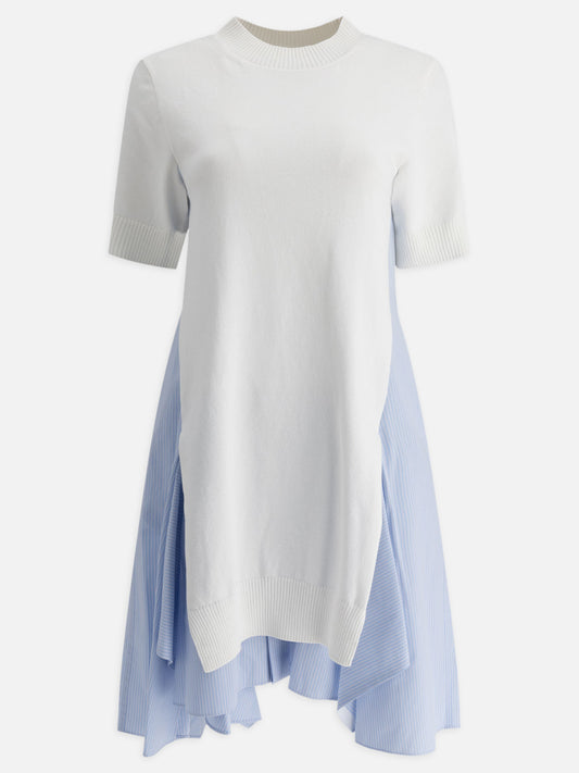 Sacai Abito in cotone e maglia 16887459_1 White 1
