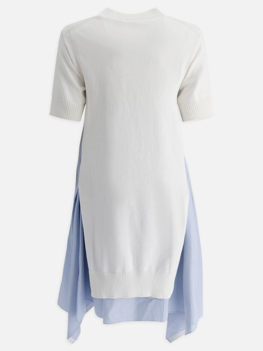 Sacai Abito in cotone e maglia 16887459_1 White 2