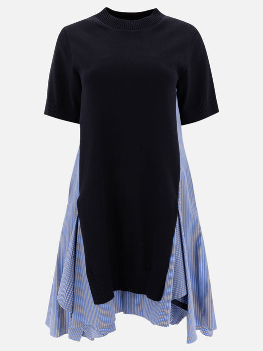 Sacai Abito in cotone e maglia 19507299_1 Blue 1