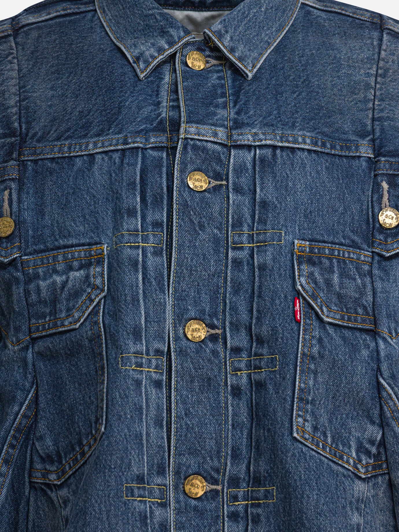 Sacai Sacai x Levi&#39;s denim jacket 14454625_1 Blue thumbnail_3