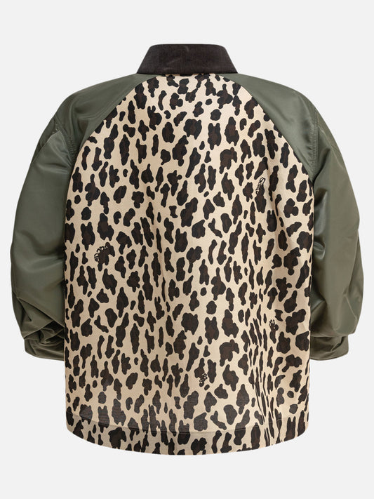 Sacai Giacca leopardata 18722623_1 Brown 2