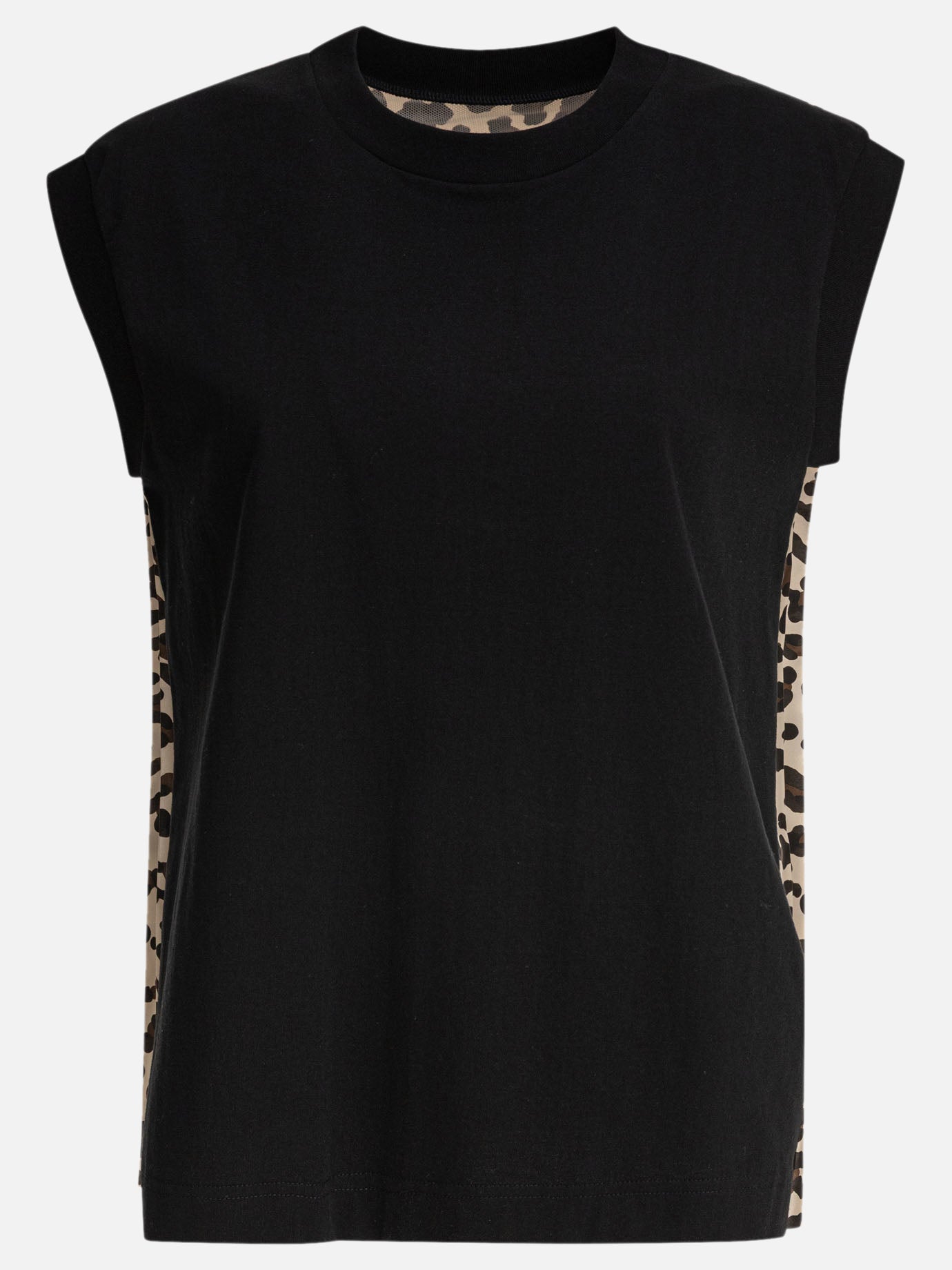 Sacai Top leopardato 15337720_1 Black thumbnail_1