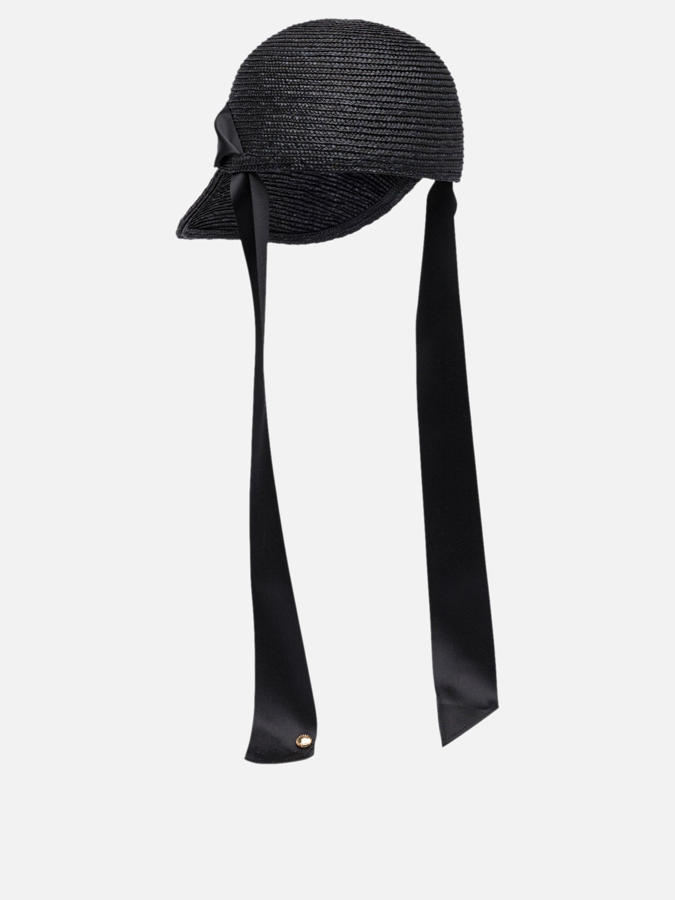 Baseball caps 100% straw  Black - Sacai Women | PDP | VIETTI Online Store | thumbnail_3