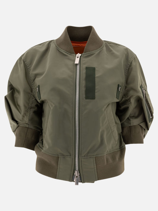 Sacai Bomber in nylon 14035715_1 Green 1