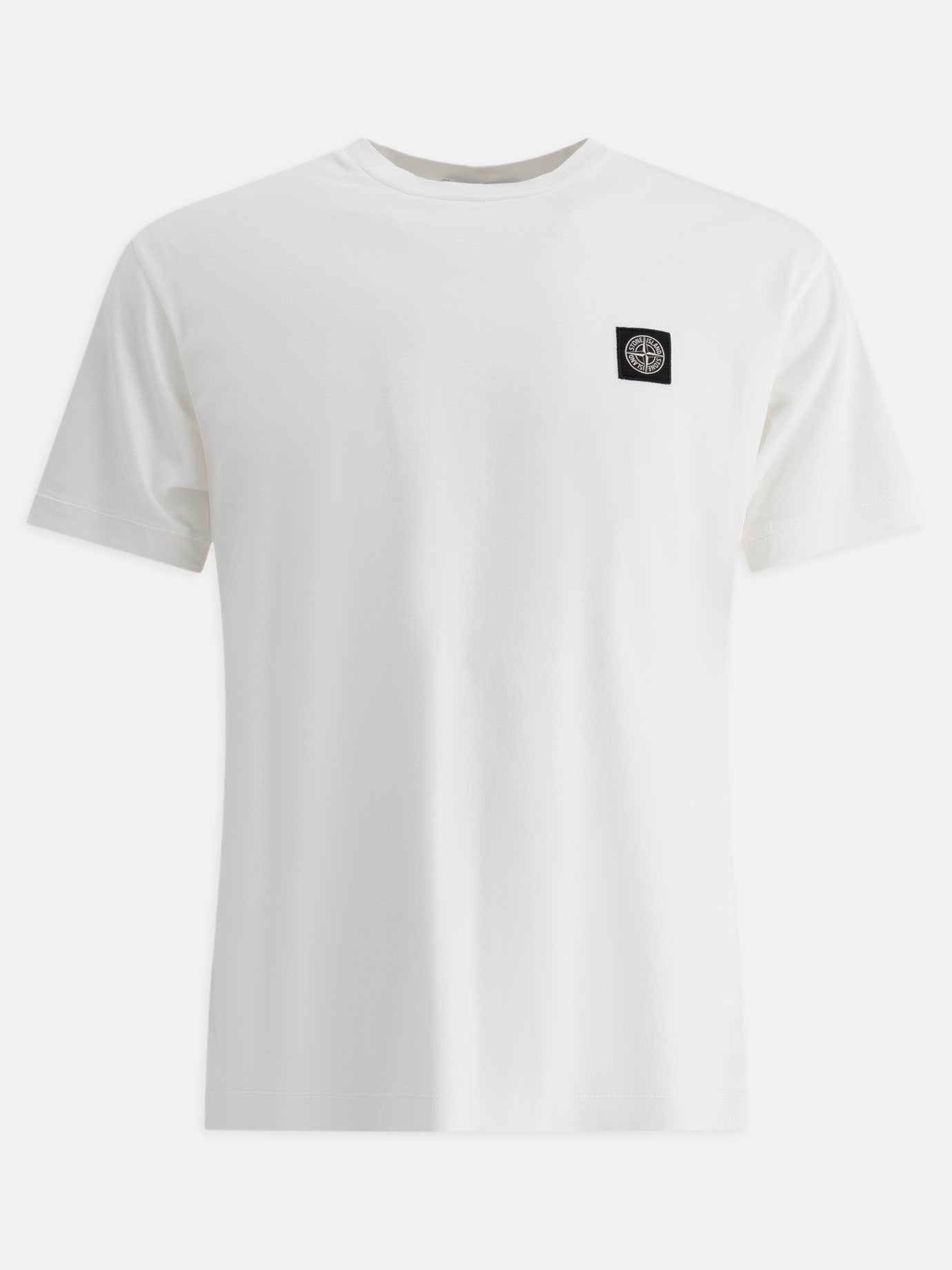 Stone Island T-shirt in jersey di cotone 10146773_S White thumbnail_1