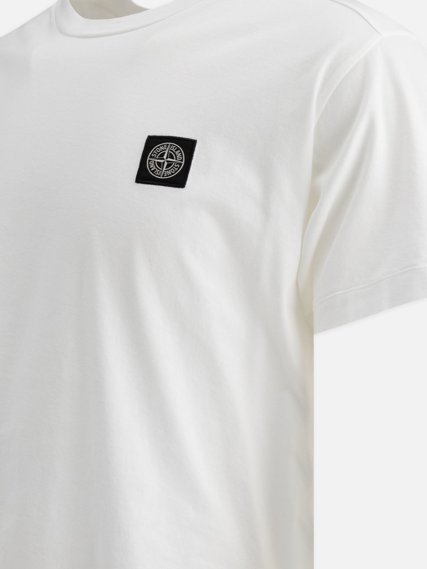 Stone Island T-shirt in jersey di cotone 10146773_S White thumbnail_4