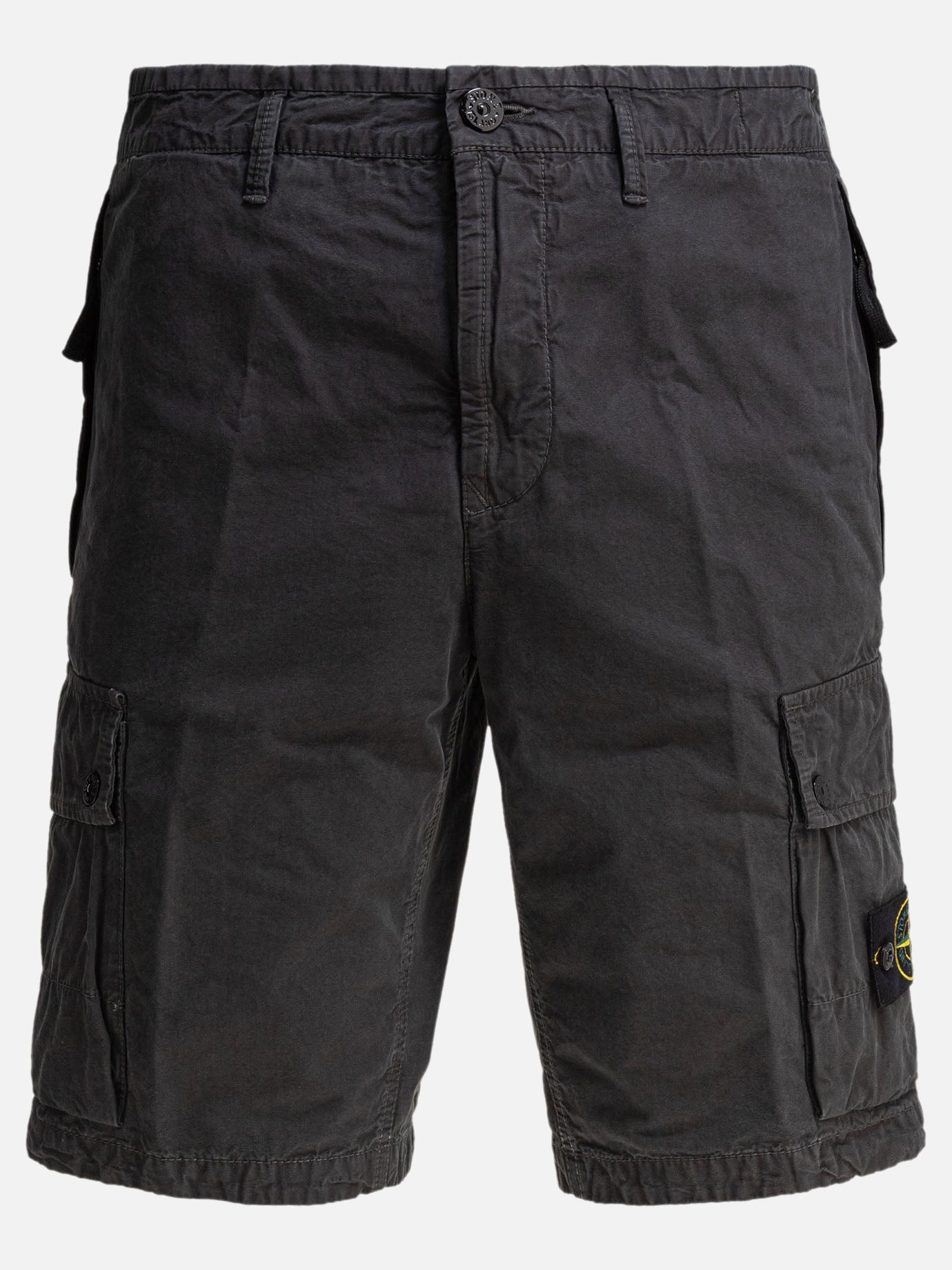 Stone Island "Old" effect cargo bermuda shorts Grey