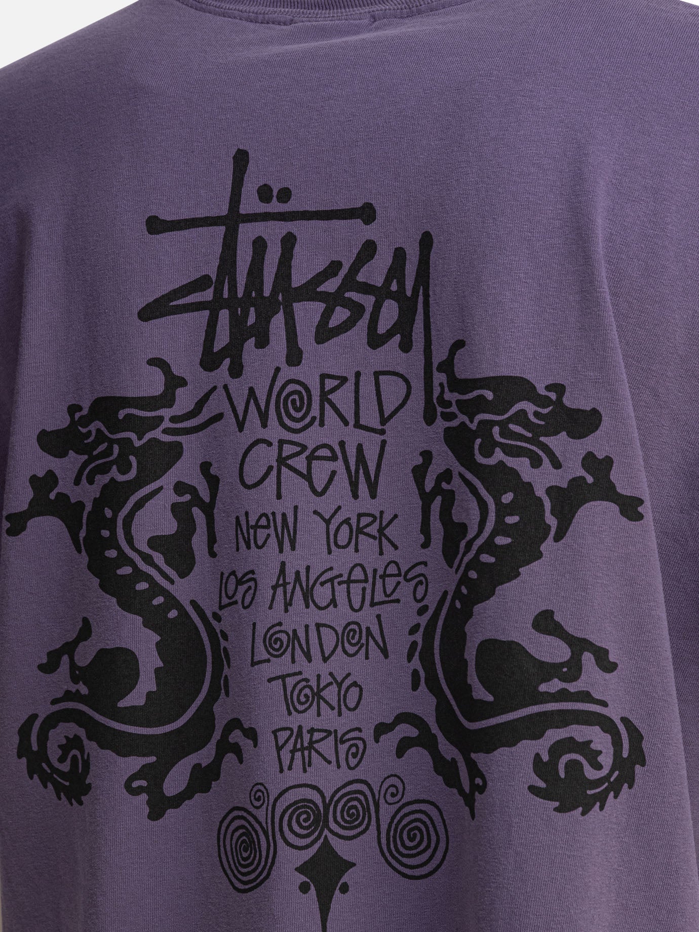 Crewneck t-shirts Solid colour  Purple - Stüssy Men | PDP | VIETTI Online Store | Zoom-Modal_4
