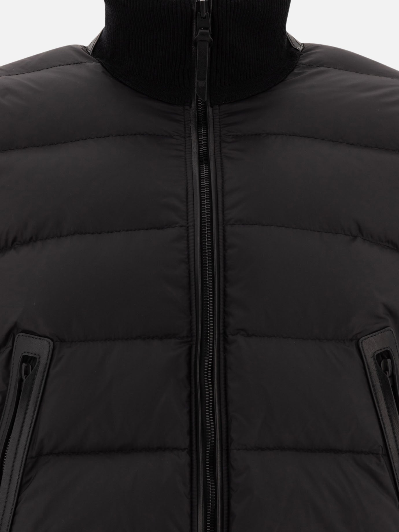 Tom Ford Wool and nylon down jacket Black