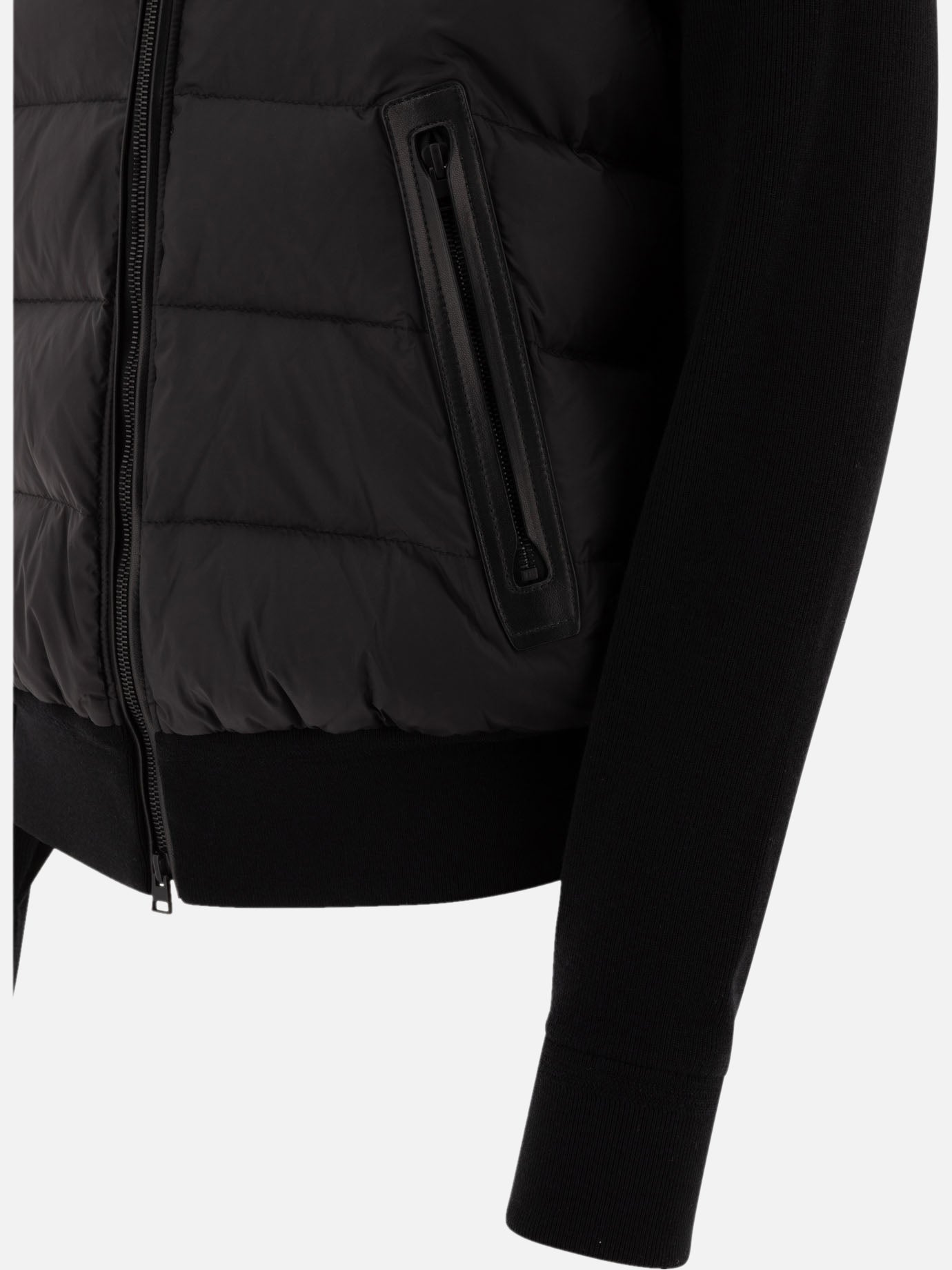 Tom Ford Wool and nylon down jacket Black