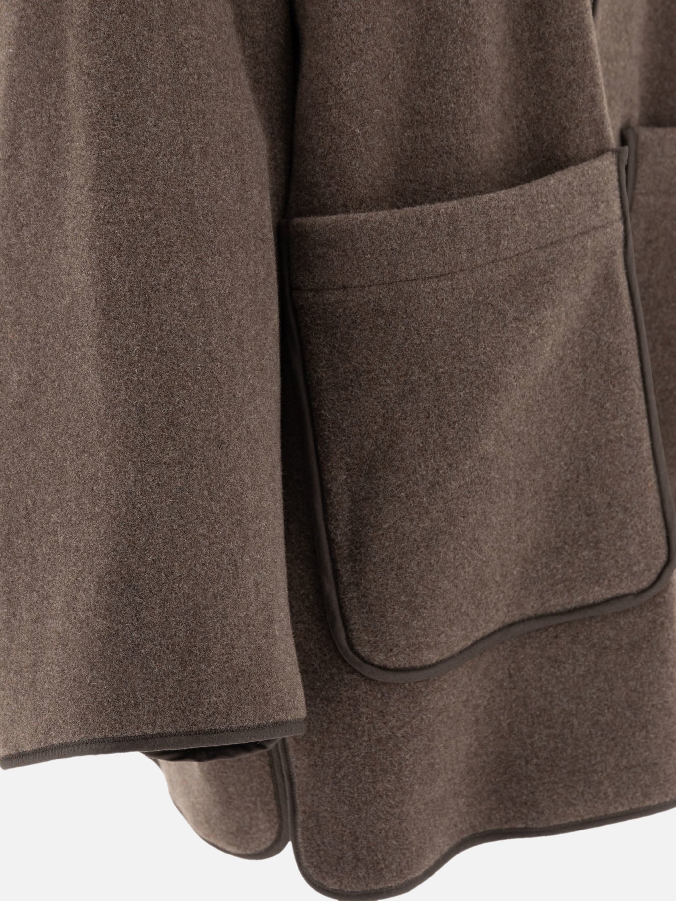 Toteme Giacca in feltro di lana 13853162_36 Brown thumbnail_4