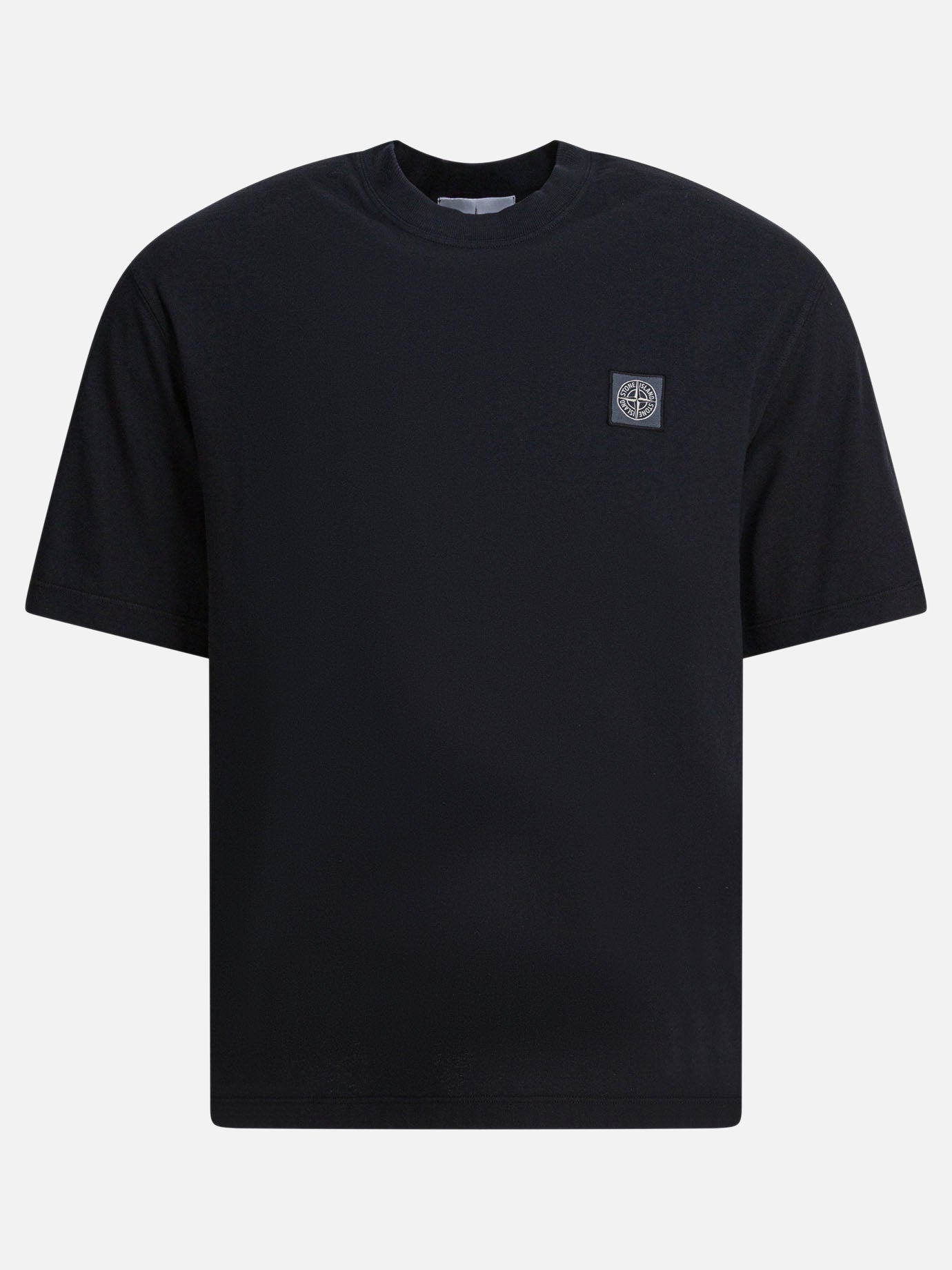 Crewneck t-shirts Logo  Black - Stone Island Men | PDP | VIETTI Online Store | Zoom-Modal
