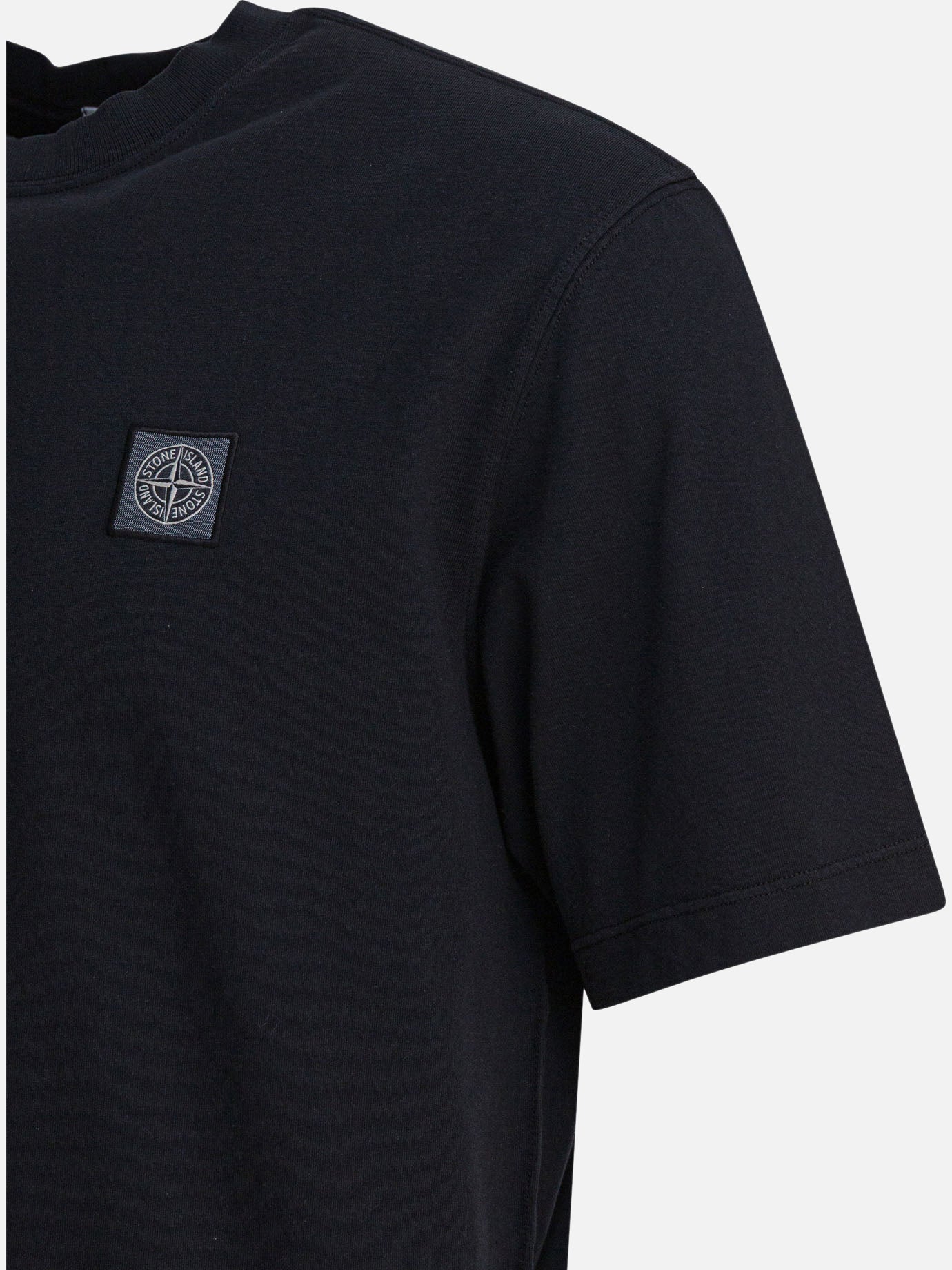 Crewneck t-shirts Logo  Black - Stone Island Men | PDP | VIETTI Online Store | thumbnail_4