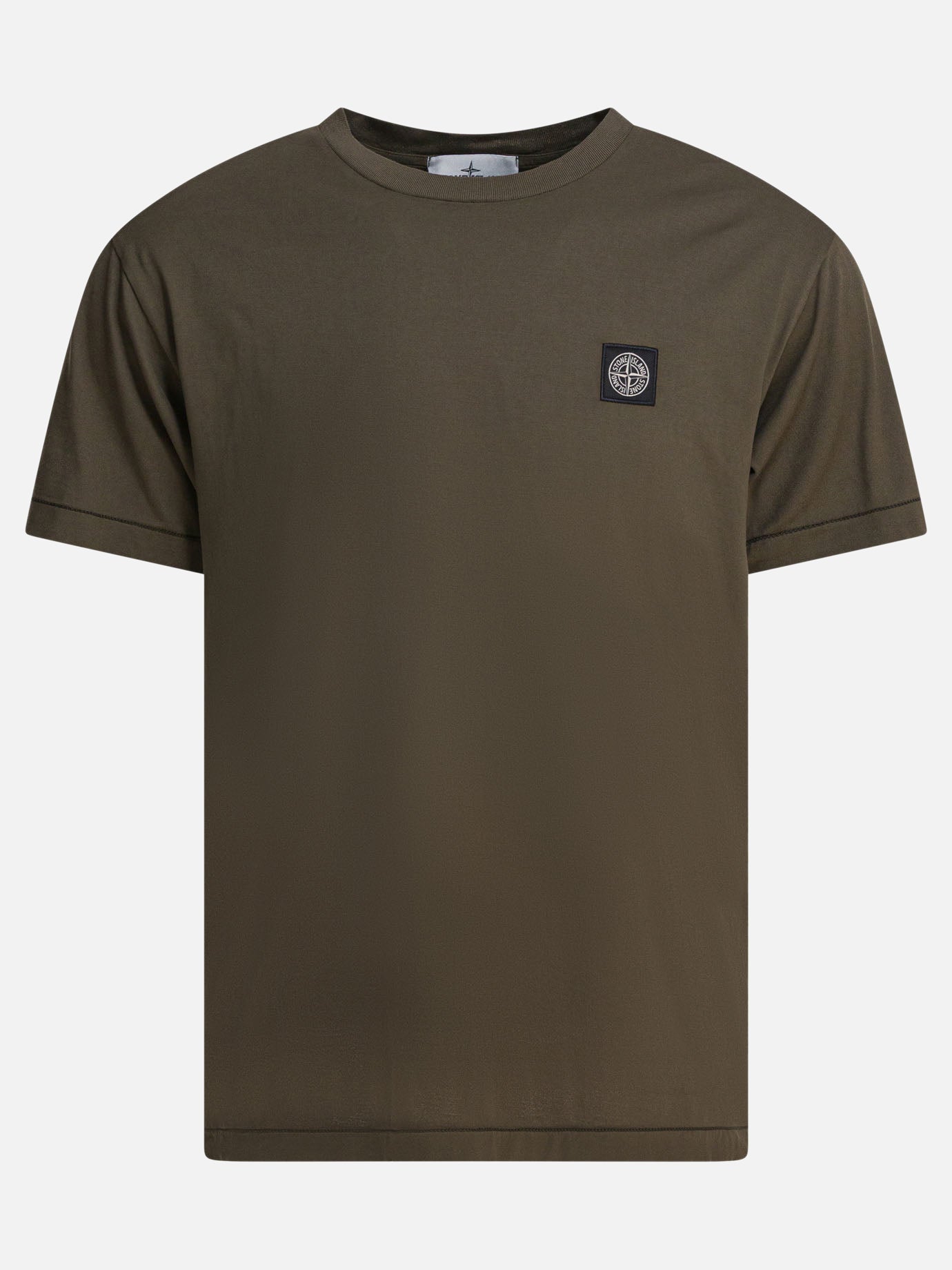T-shirt girocollo Logo  Verde - Stone Island Uomo | PDP | VIETTI Online Store | Zoom-Modal

