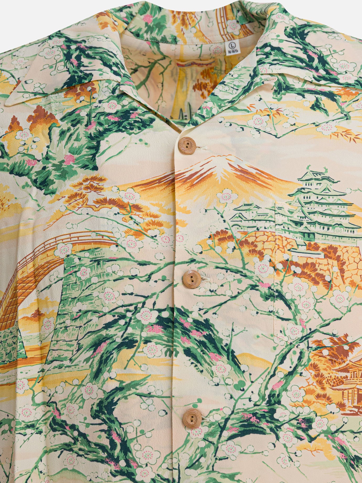 Sun Surf "Scenery of Japan" shirt Yellow