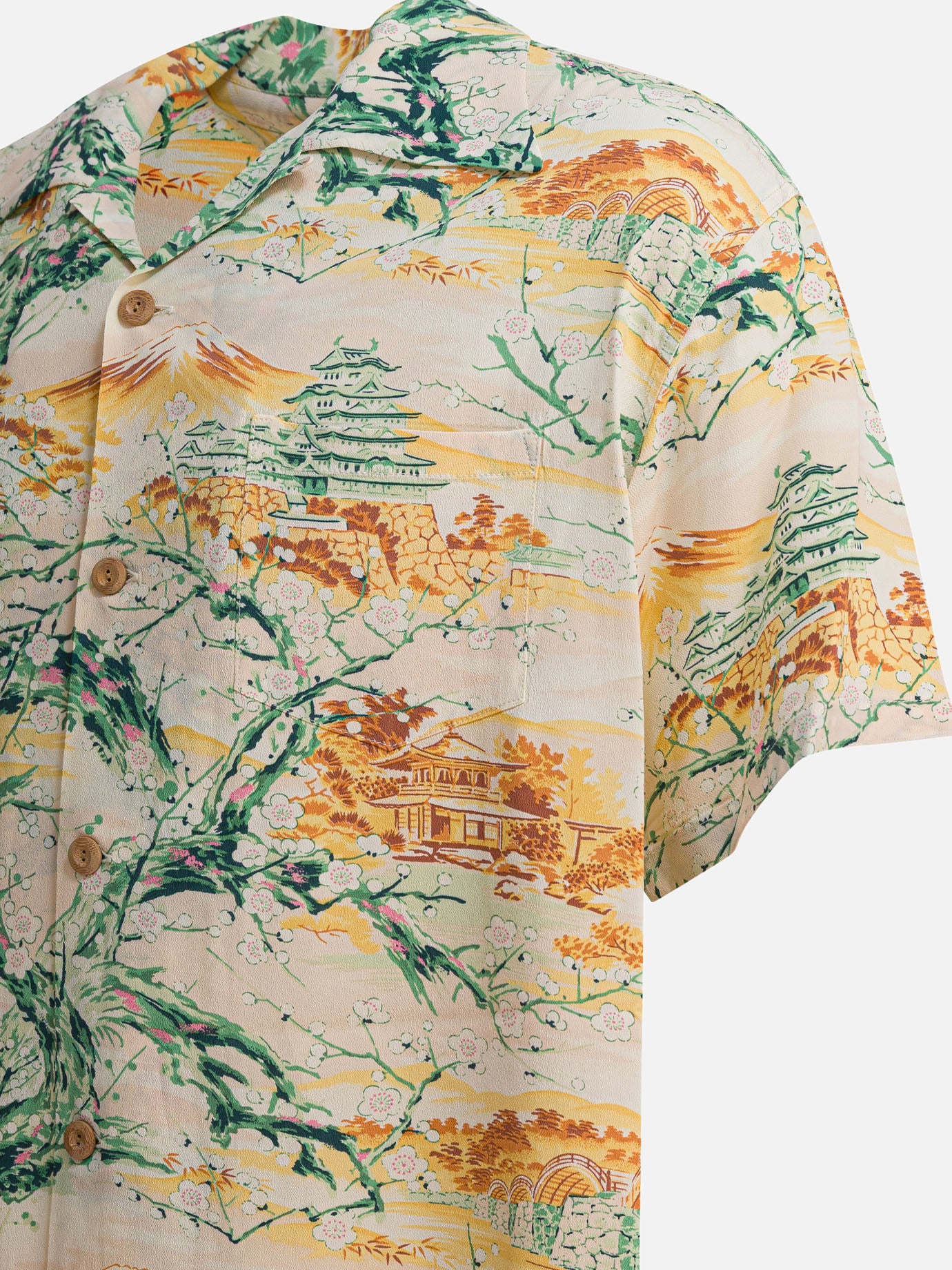 Sun Surf "Scenery of Japan" shirt Yellow
