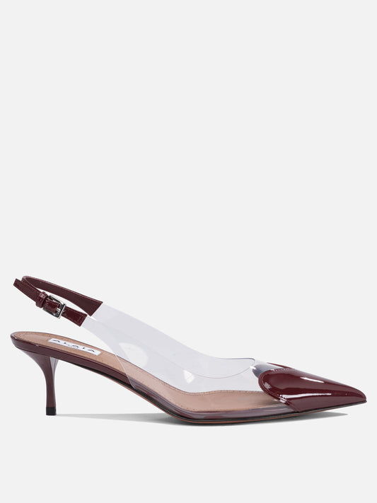 Slingbacks 50% patent calfskin 50% polyurethane - 95% leather 5% rubber  Bordeaux - Alaïa Women | PDP | VIETTI Online Store 
