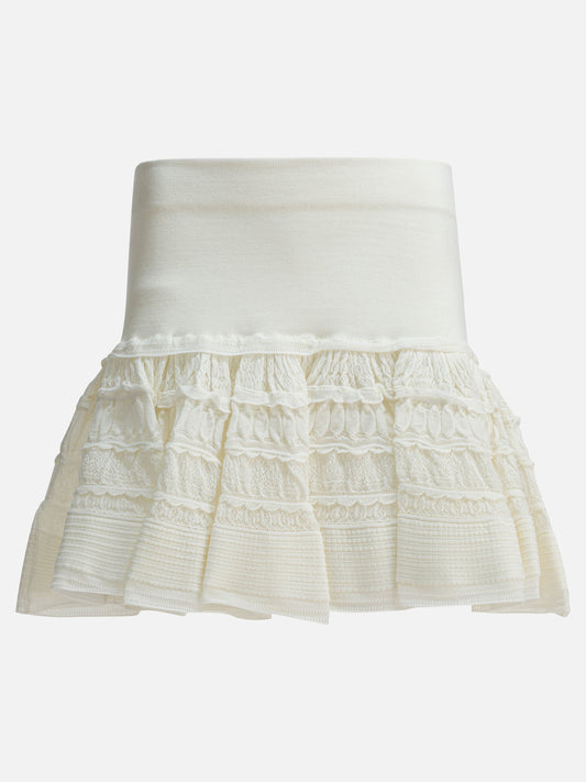 Miniskirts Solid colour  White - Alaïa Women | PDP | VIETTI Online Store 
