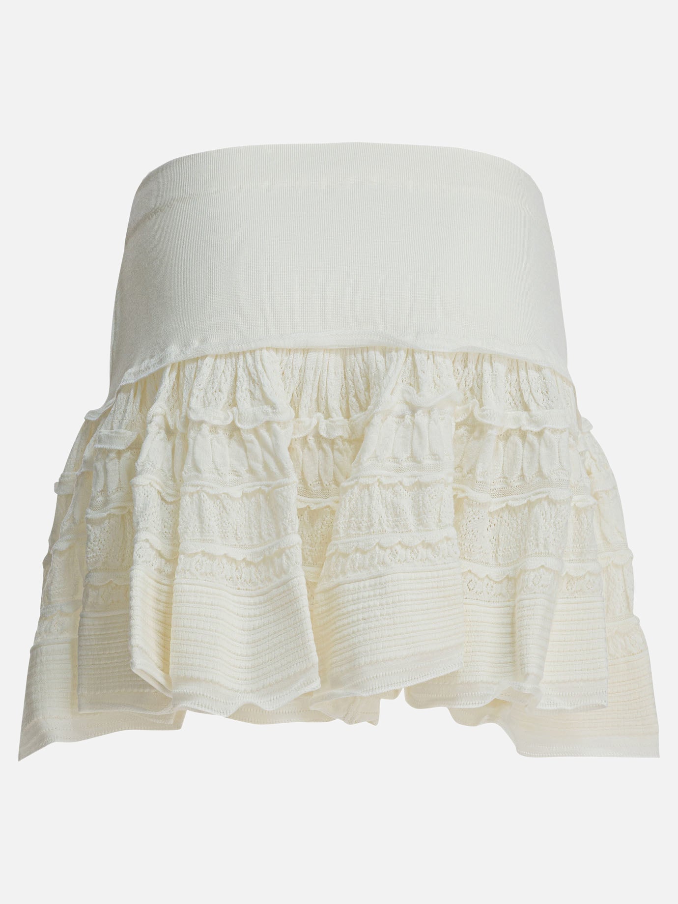 Miniskirts Solid colour  White - Alaïa Women | PDP | VIETTI Online Store | Zoom-Modal_2
