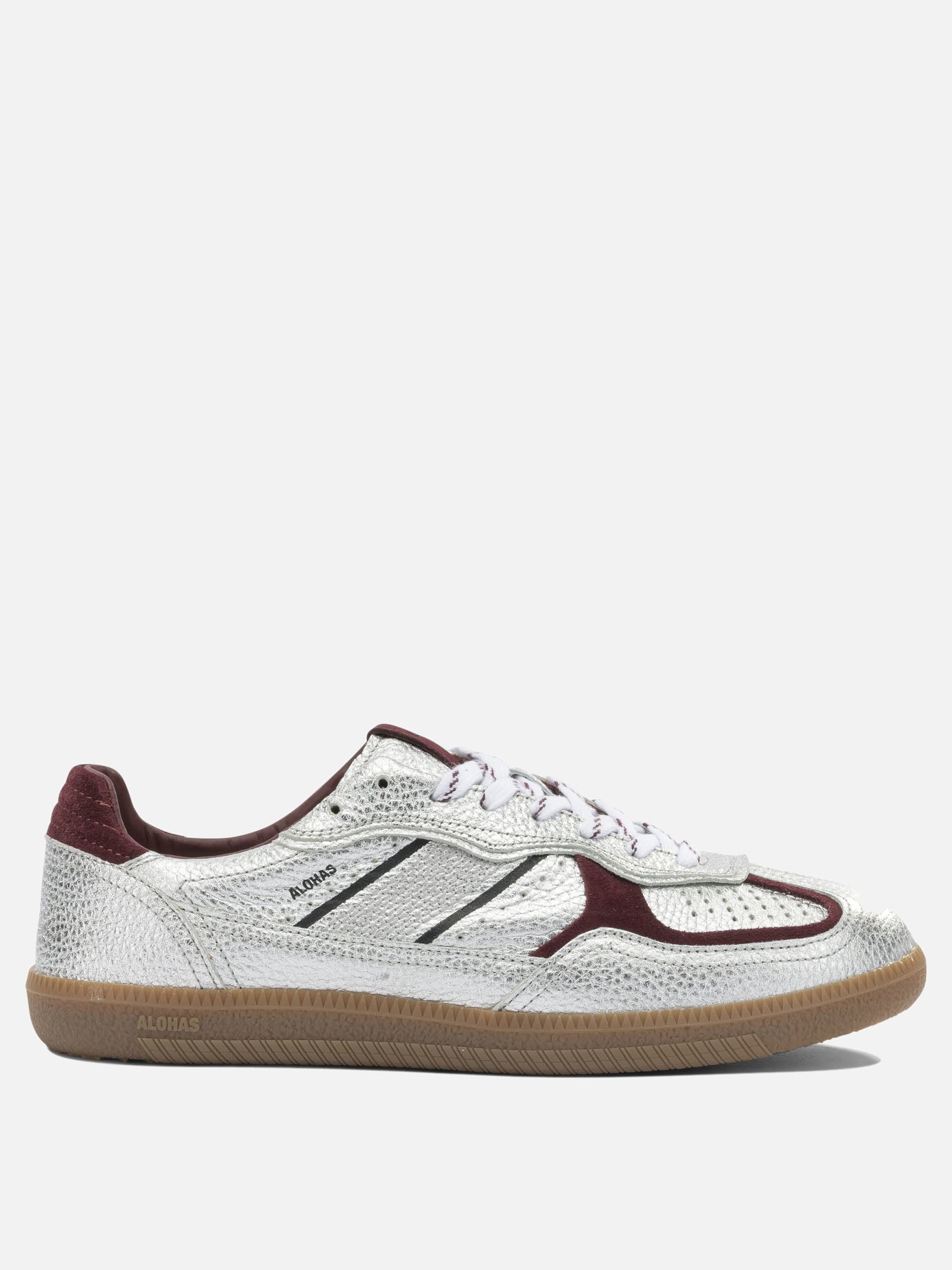 Low top sneakers 100% leather - 100% rubber  Silver - Alohas Women | PDP | VIETTI Online Store | Zoom-Modal
