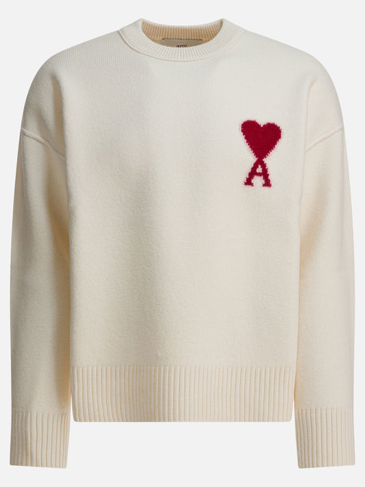 Crewneck sweaters Logo  White - Ami Paris Men | PDP | VIETTI Online Store 
