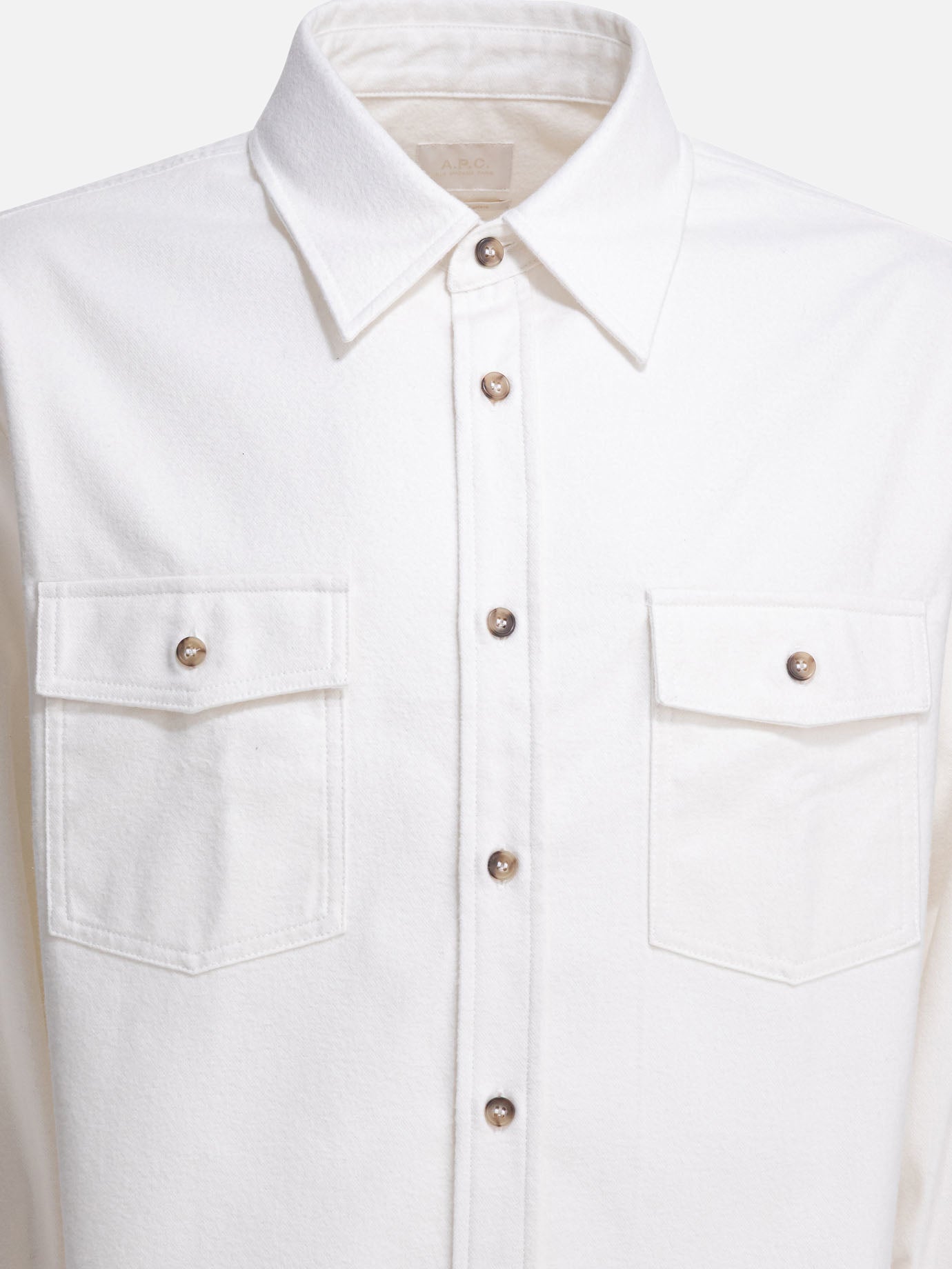 Overshirt jackets Solid colour  White - A.P.C. Men | PDP | VIETTI Online Store | thumbnail_3