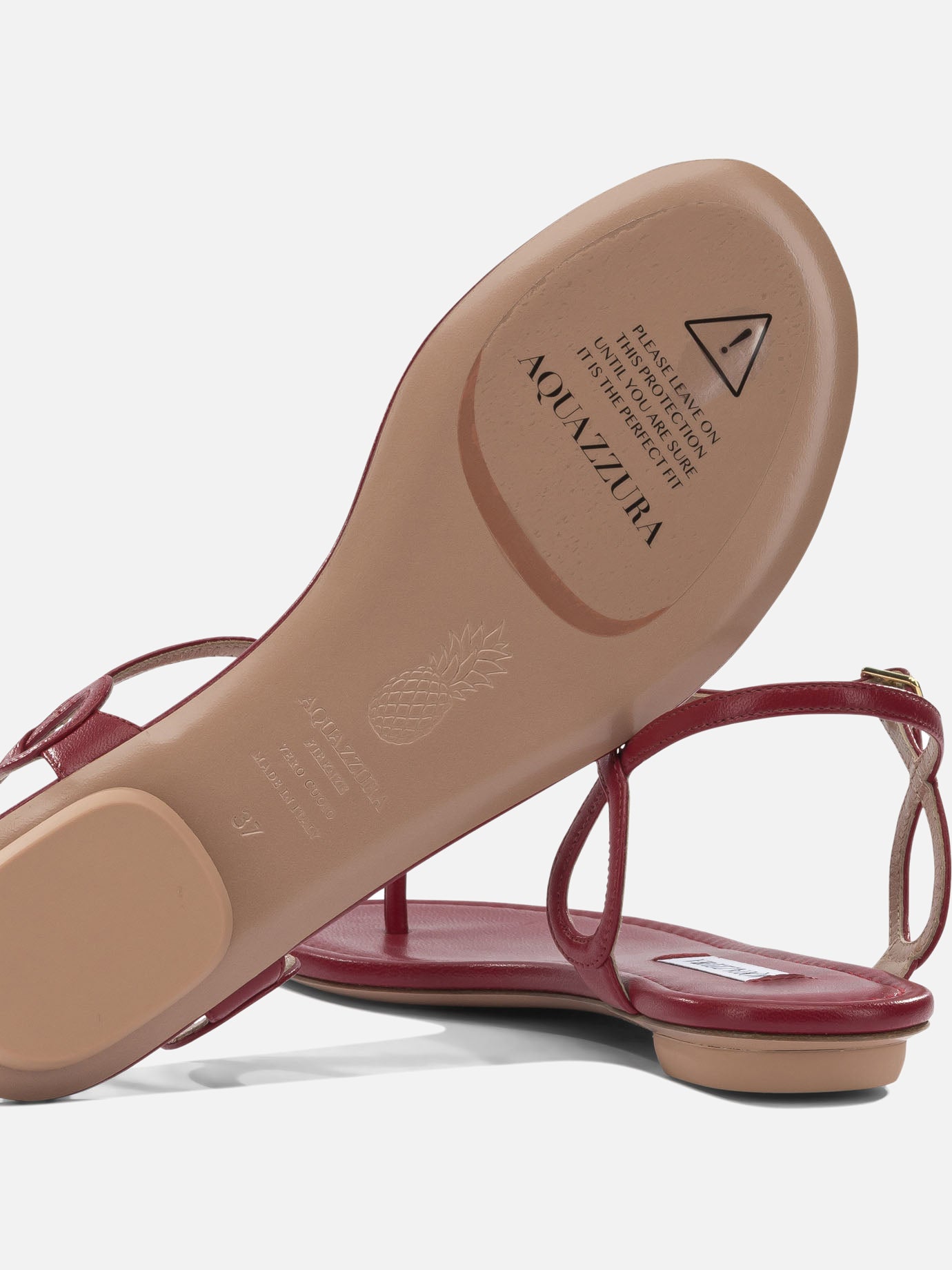 Flat sandals 100% leather - 100% rubber  Red - Aquazzura Women | PDP | VIETTI Online Store | Zoom-Modal_5
