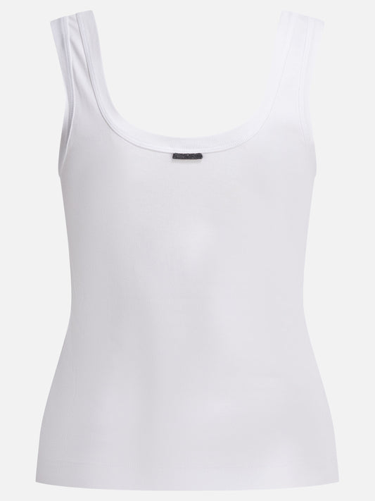 Tank tops Solid colour  White - Brunello Cucinelli Women | PLP | VIETTI Online Store | 2
