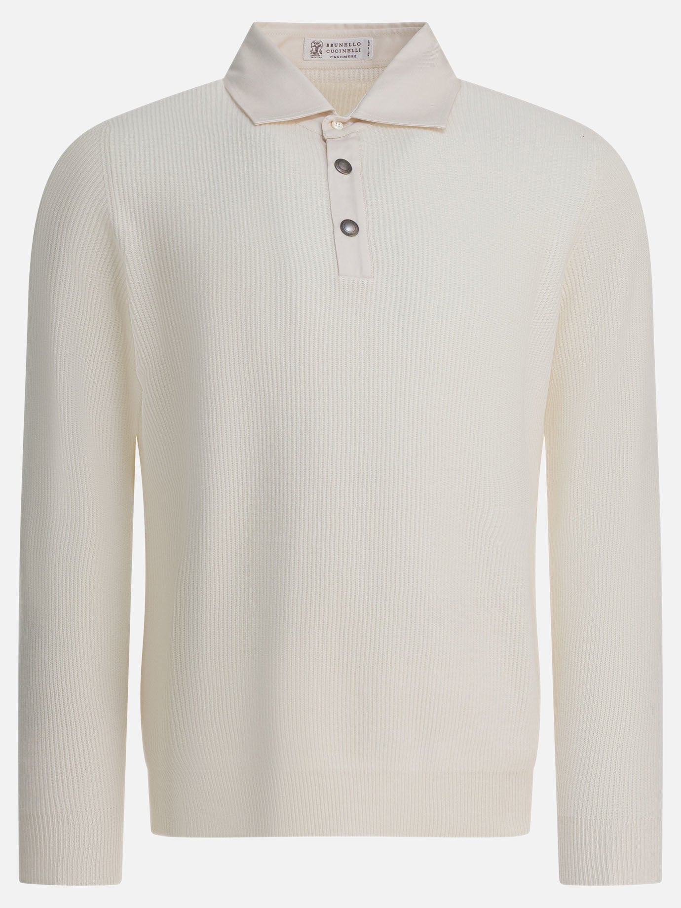 V neck sweaters Solid colour  White - Brunello Cucinelli Men | PDP | VIETTI Online Store | Zoom-Modal
