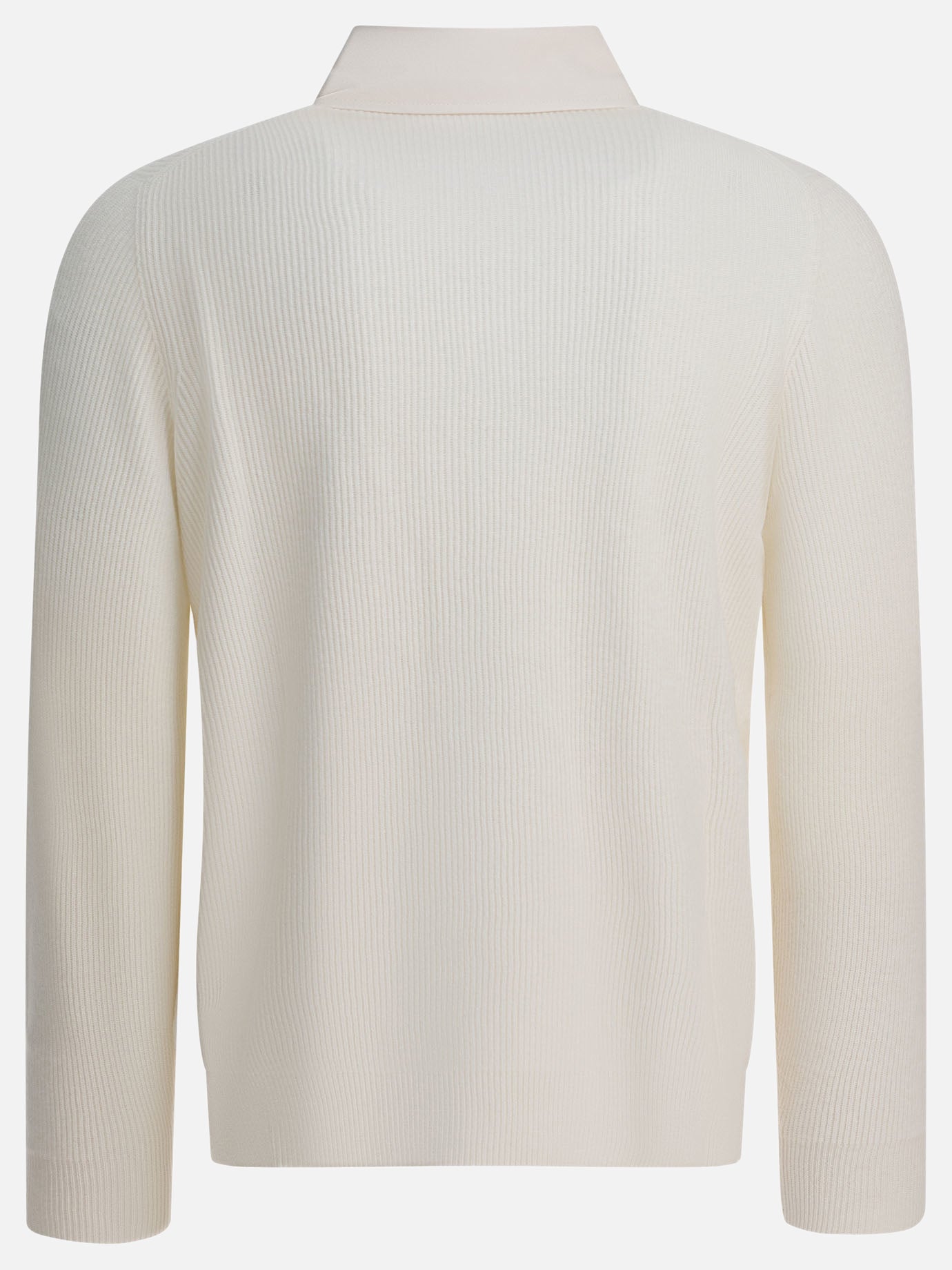 V neck sweaters Solid colour  White - Brunello Cucinelli Men | PDP | VIETTI Online Store | thumbnail_2
