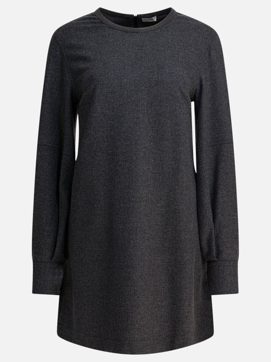 Mini dresses Solid colour  Grey - Brunello Cucinelli Women | PLP | VIETTI Online Store 
