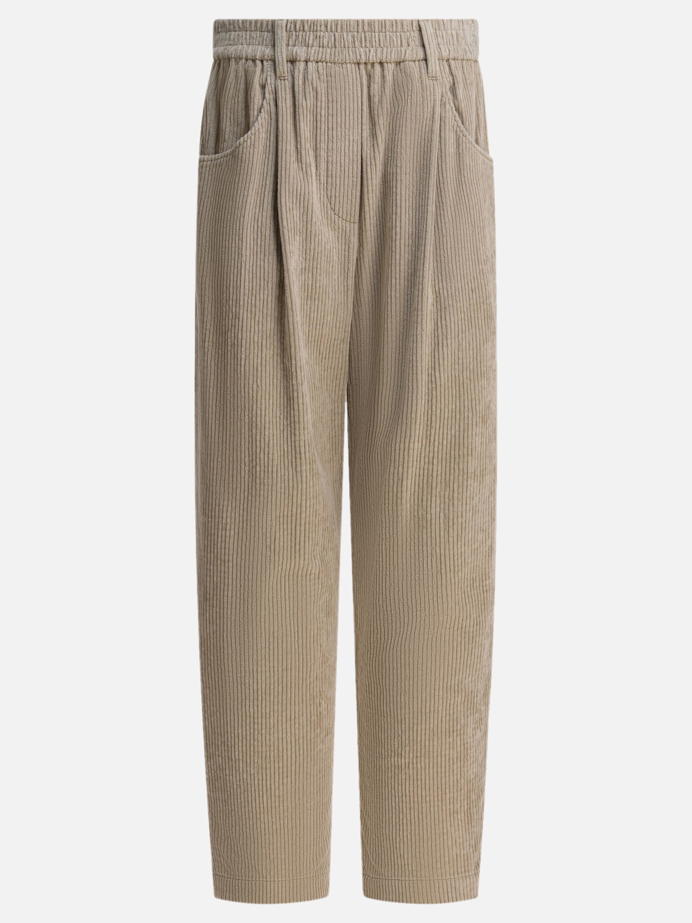 Pantaloni casual Solid colour  Beige - Brunello Cucinelli Donna | PDP | VIETTI Online Store | Zoom-Modal
