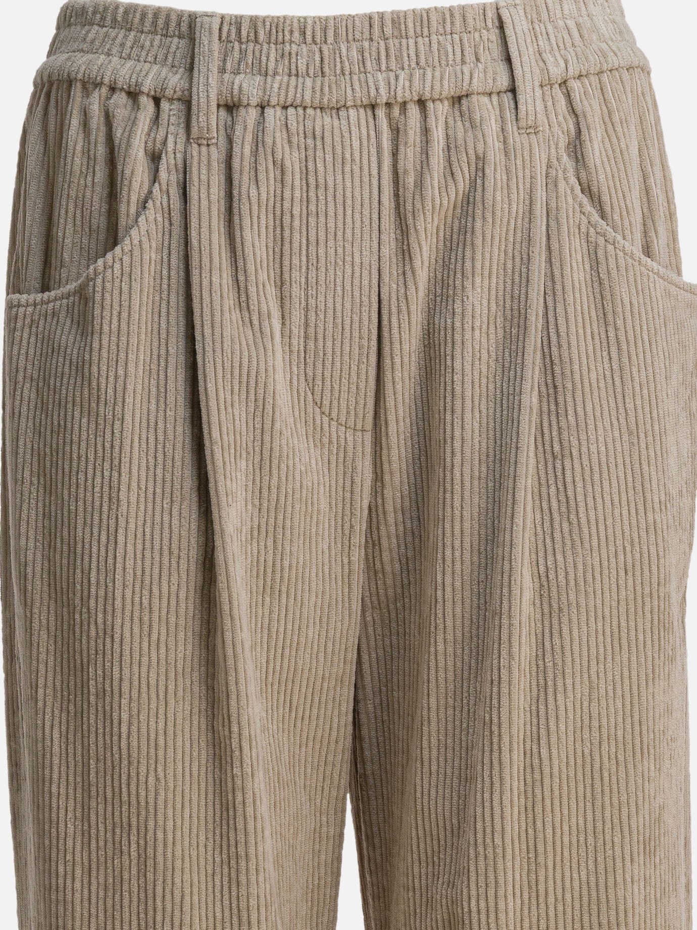 Pantaloni casual Solid colour  Beige - Brunello Cucinelli Donna | PDP | VIETTI Online Store | Zoom-Modal_3
