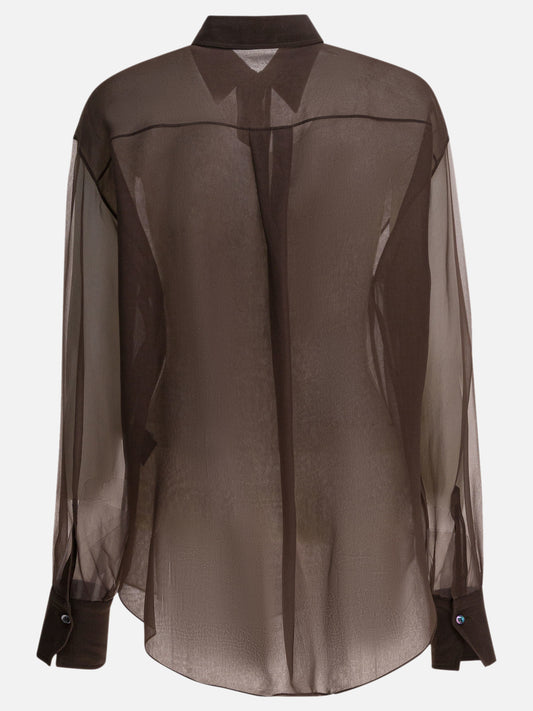 Casual shirts Solid colour  Brown - Brunello Cucinelli Women | PLP | VIETTI Online Store | 2
