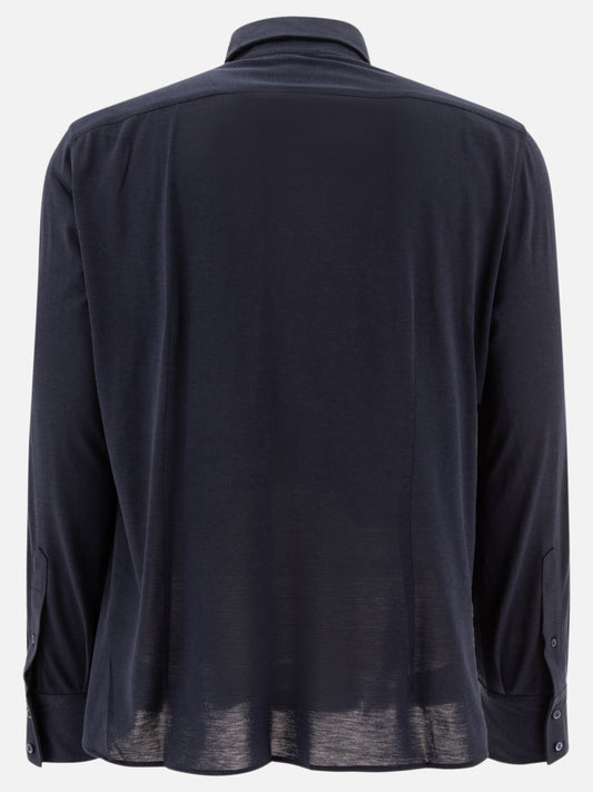Casual shirts Solid colour  Blue - Brunello Cucinelli Men | PLP | VIETTI Online Store | 2
