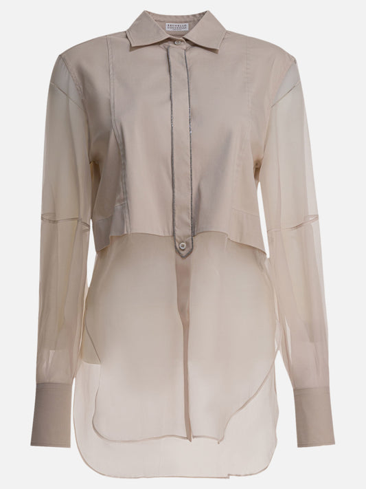Casual shirts Solid colour  Grey - Brunello Cucinelli Women | PLP | VIETTI Online Store 
