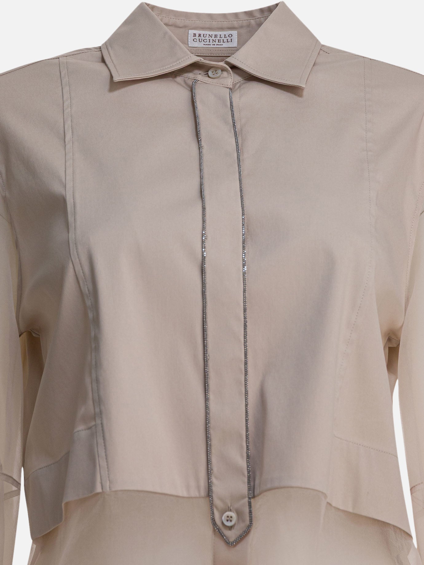 Casual shirts Solid colour  Grey - Brunello Cucinelli Women | PDP | VIETTI Online Store | Zoom-Modal_3
