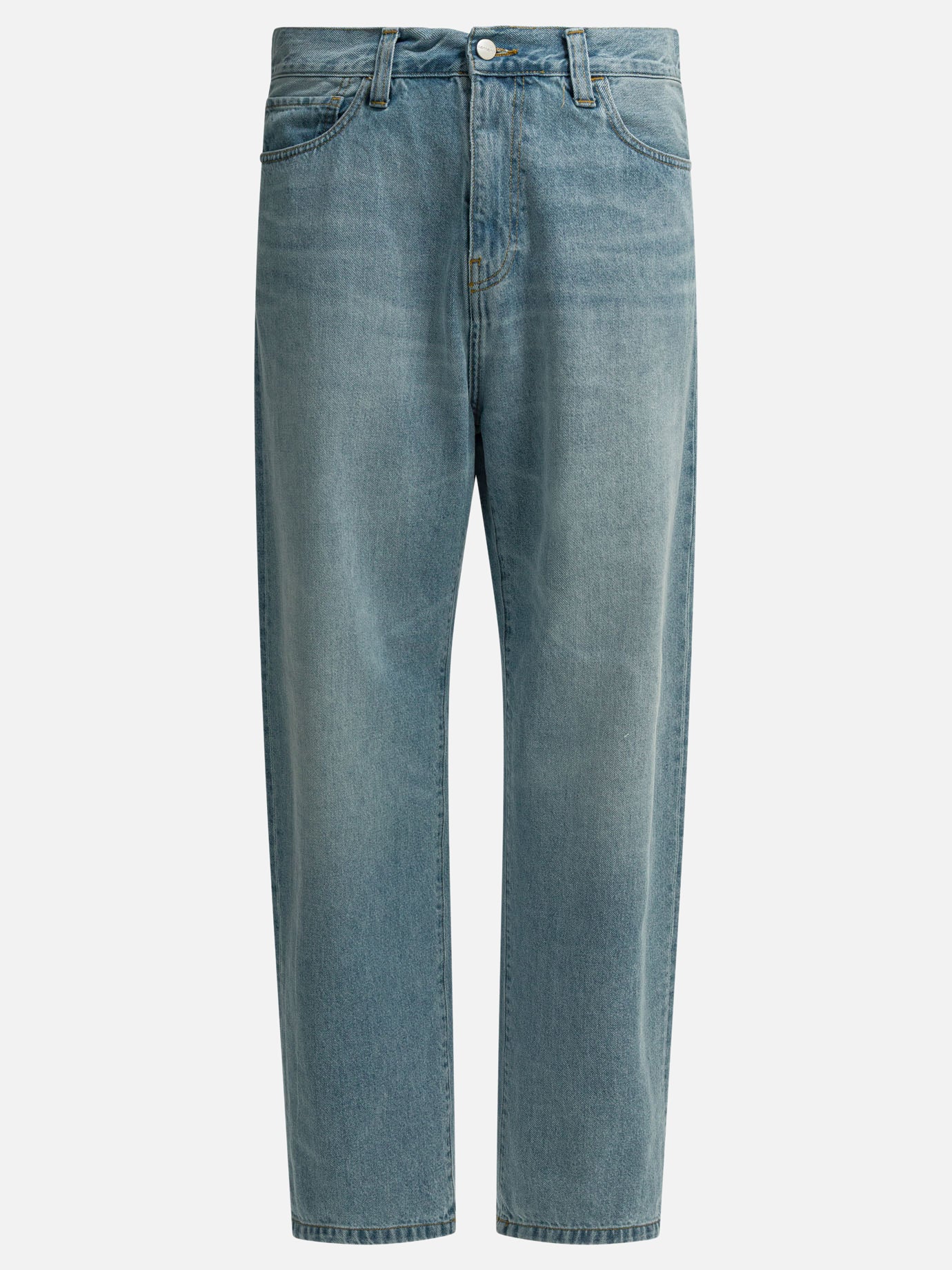 Wide-leg jeans 100% cotton  Light blue - Carhartt WIP Men | PDP | VIETTI Online Store | thumbnail