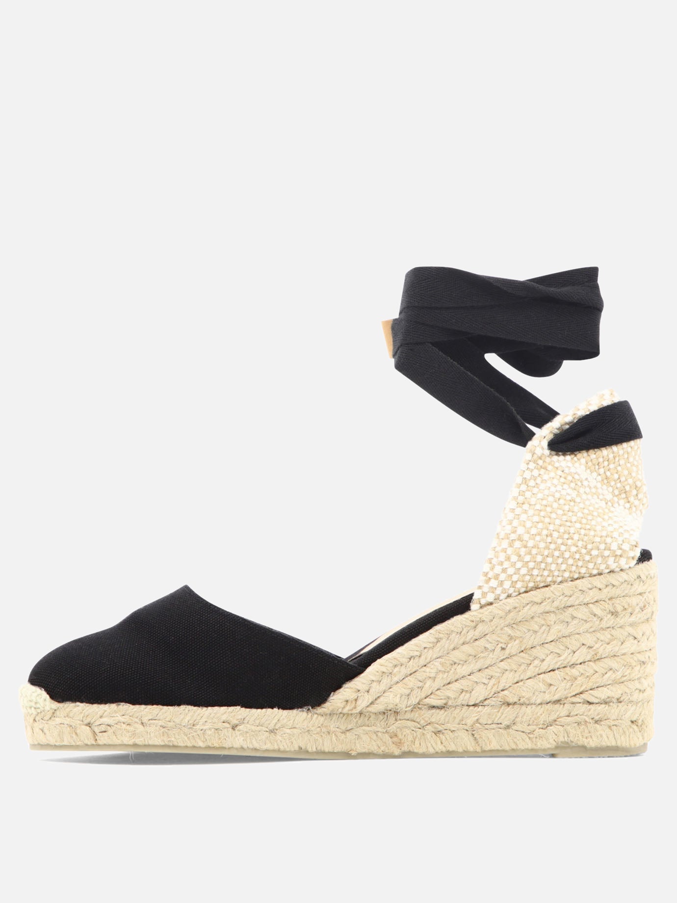 Heeled espadrilles 100% organic cotton - 100% rubber  Black - Castañer Women | PDP | VIETTI Online Store | Zoom-Modal_3
