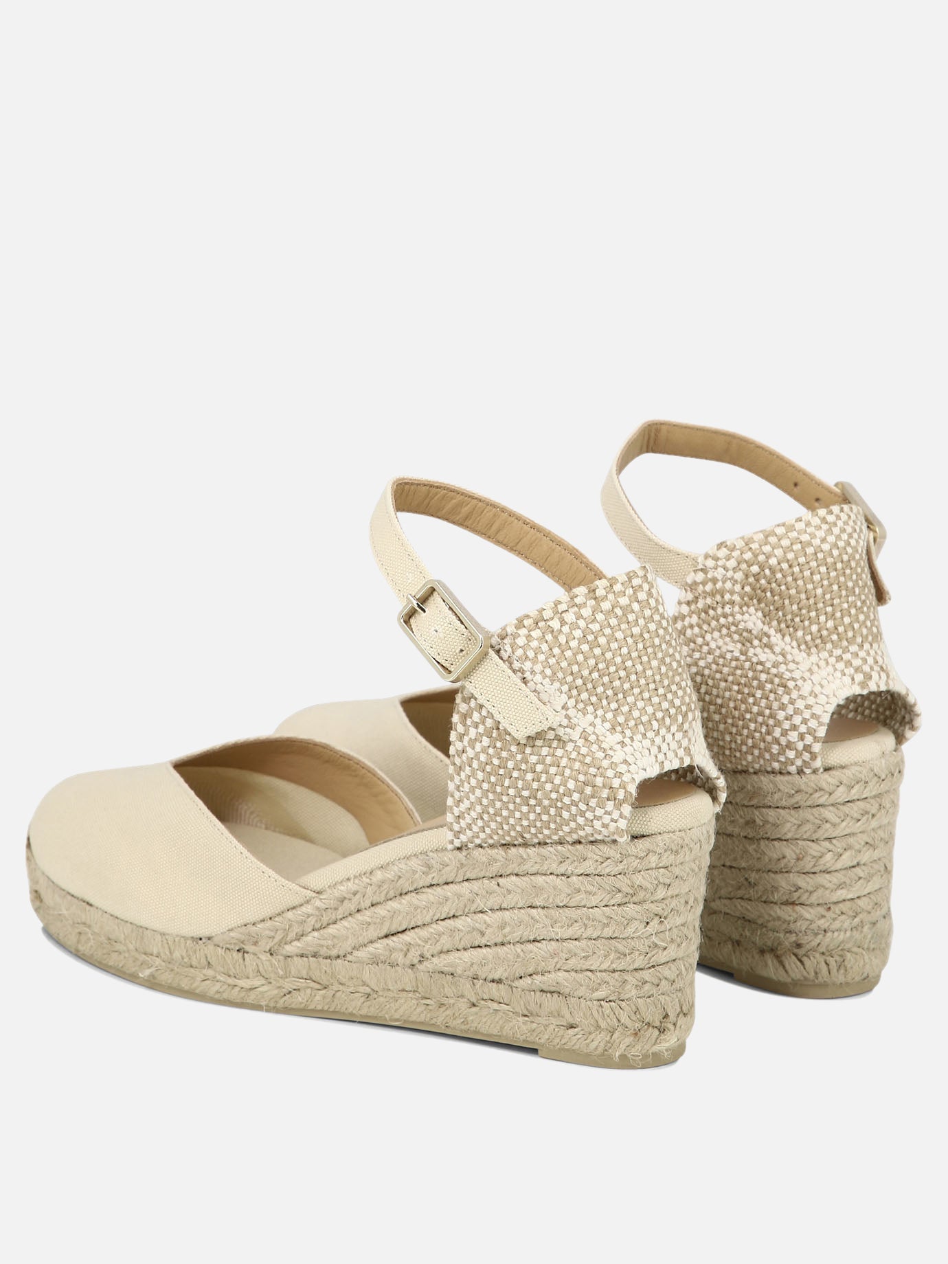 Heeled espadrilles 100% organic cotton - 100% rubber  Beige - Castañer Women | PDP | VIETTI Online Store | thumbnail_4